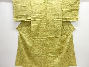 幾何学模様手織り紬単衣着物